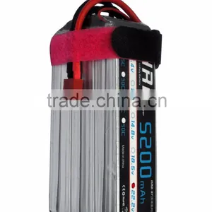 HRB 6S 22.2V 30C 5200mah Lithium Polymer Lipo Battery for RC Hobby Drone Car Boat thumbnail-4