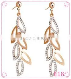 Leaf Shaped Gold Drop Earring, Hot Sale All Types of Earrings thumbnail-1