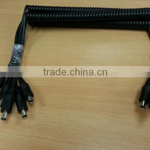 26/0.16 BC Sprial Cable With 4.0mm Colided and Solder & Molding 5.5x2.1 DC Jack Power Cable thumbnail-1