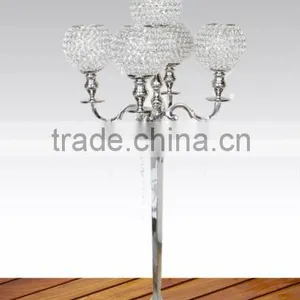 Cast Aluminium Crystal Candelabra, Candle Stand, Candle Holder, Candle Light, Pillar Holder thumbnail-1
