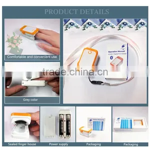 Medical Bluetooth no Screen Finger Pulse Oximeter, Blood Oxygen SpO2 Saturation Oximetro Monitor thumbnail-2