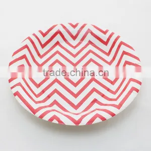 Party Products Supply 9 Inch Chevron Paper Plate Paper Dish 6 Colours thumbnail-4