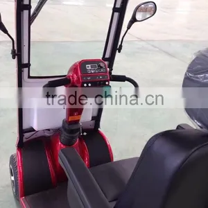 One Seat Four Wheel Mobility Scooter With Detachable Canopy Windscreen thumbnail-6