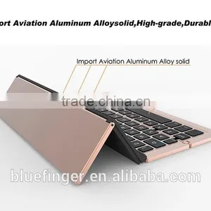 Dongguan Manufacturer Durable Foldable Bluetooth 3.0 Keyboard Aluminum Alloy for IPad,iPhone,smart Phones and Tablets With View thumbnail-6