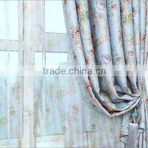 Countryside Style Garden Floral Fabric Curtain With Exquisite Jacquard thumbnail-2