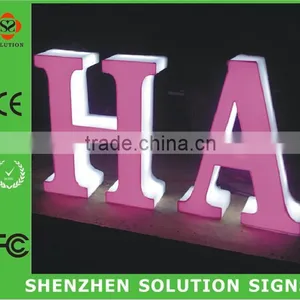 Stainless Steel Face Acrylic Led Edge Lit Sign Base thumbnail-3