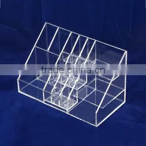 Acrylic Cosmetic Case With Lattice Lucite Make up Display Rack for Lipsticks thumbnail-4