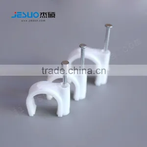 C Type /Circle Round Steel Nail Plastic Nylon Cable Clip thumbnail-1