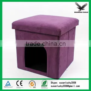 High Quality Velvet Fabric Foldable Storage Stool (diectly From Factory) thumbnail-1