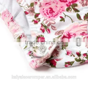 2016 Wholesale Hot Baby Girls Flower Print Baby Girl Romper Cotton Baby Romper for Newborn Cute Cheap Baby Girl Summer Romper thumbnail-6