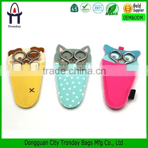 Cartoon Pink Owl Scissors Pouch Cute Small Scissors Holder thumbnail-2