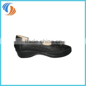 Women Black Small Holes Casual Shoes PU Leather Shoes thumbnail-1