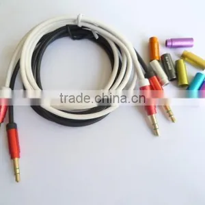 High Quality New Design Gold Connector Metal Round Audio Cable thumbnail-6