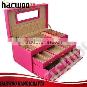New Arrival High Quality European Leather Trendy Jewelry Box thumbnail-1