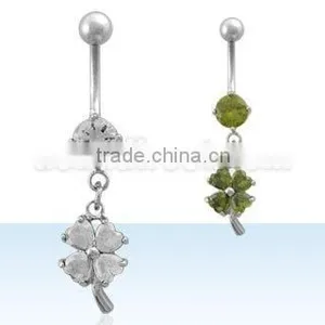 Clover Belly Ring thumbnail-1