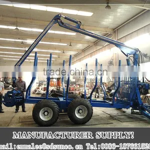 Fast Delivery! Wide Tire Trailer With Crane/ PTO Drive Log Crane thumbnail-1