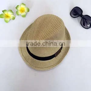 Men's Hollow Straw Hat,Cheap Plain Panama Hat thumbnail-4