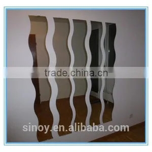 High Quality Wave Silver Mirror Glass For Home Decoration in Customer Size thumbnail-1