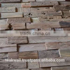 Recycled Teak Wood Wall Mozaics thumbnail-1