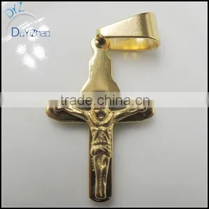 Gold Plated Jesus Cross Pendent thumbnail-2