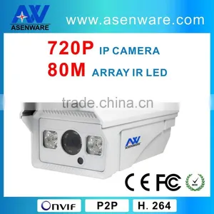H.264 Outdoor IR 100M HD 720P 1Megapixel HD Bullet IP Camera thumbnail-1