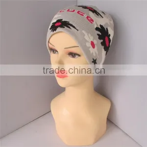 Wholesale Printing Design High Quality 100%Acrylic Promotional Knit Beanie thumbnail-1