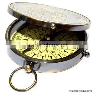 Antique Vintage Brass Gift Compass- Brass Pocket Compass 13501 thumbnail-2