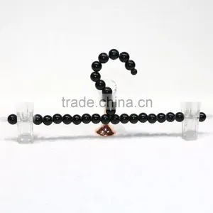Luxury Padded Pearl Pant Hanger With Plastic Clips thumbnail-3