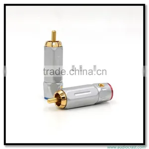 Professional Made Audio Connectors Audio RCA Male Connector Gold Plated Plug thumbnail-1