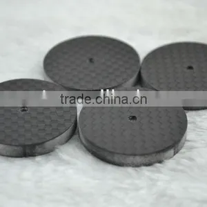 Carbon Fiber Speaker Spike Pad Base Stand Protective Black Gray thumbnail-1