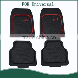 All Weather Rubber Universal Fit Auto Floor Mats Liner - Heavy Duty 4pc Set thumbnail-1