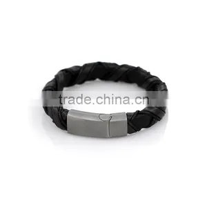 Magnet Clasp Bracelet Bead Stainless Steel Handmade Leather Bracelet thumbnail-5