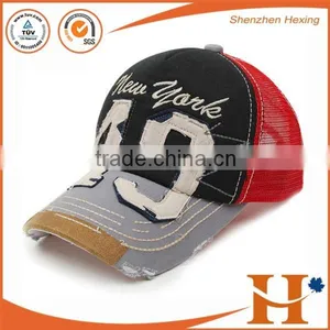 Custom High Quality Golf Cap and Hats Men, Tattered Baseball Cap With Embroidery Patch thumbnail-5