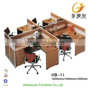New Arrival Office Furniture 4-seat Office Partition HB-11 thumbnail-1