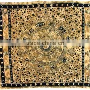 Sun Signs Design Cotton Bed Cover thumbnail-1