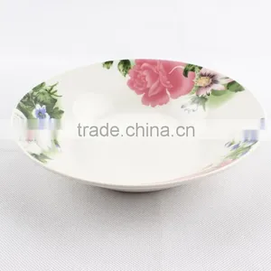 Hotel Super White Ceramic Glazed Polished Porcelain Plates Wholesale thumbnail-3