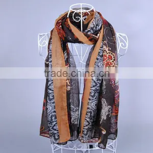 Women Fashion Bohemia Pattern Scarf Voile Scarves 180*90 Pashmina Shawls Muslim thumbnail-3