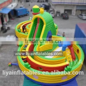 Giant Inflatable Amusement Park, Commercial Inflatable Fun City, Outdoor Kids Inflatable Playground thumbnail-1