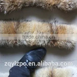 Wholesale Factory Price Natural Color Real Coyote Fur Collar Trimming/fox Fur Strips thumbnail-3