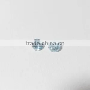 Blue Topaz Loose Round Faceted Cut Gemstone, Cut Stones thumbnail-3