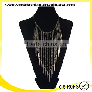 Gold Silver Bullet Tassel Women Accessories Necklace thumbnail-3