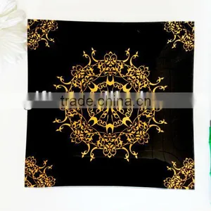 Black Square Glass Plate With Decal Printing thumbnail-1