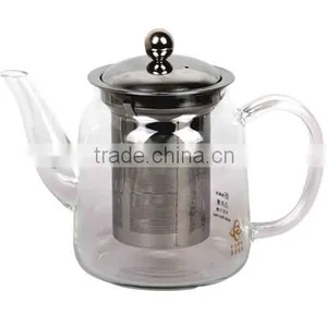 450/650/1000ml Borosilicate Glass Tea Pot With Stainless Steel Strainer thumbnail-1