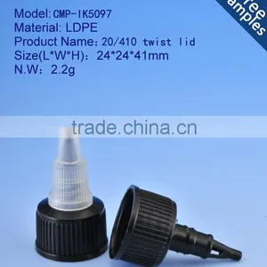 20mm Plastic Twist off Cap, 24mm Black Plastic Twist Top Cap, Twist Top Lid thumbnail-1