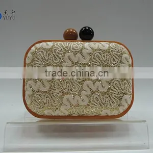 2014 Embroidery Sequin Clutch Box Evening Bag thumbnail-2