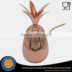 China Custom Design Stainless Steel Copper Pineapple Cup Quality Choice thumbnail-3