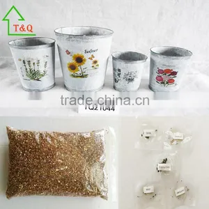 Shabby Chic 3 Flower Herb Garden Kitchen Gift Metal Plant Pot Planters thumbnail-1