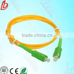 SC Single Mode 9/125 Yellow Color PVC Jacket 3M Fiber Optic Patch Cord thumbnail-1