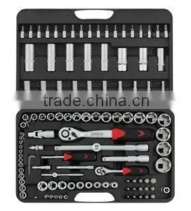 114 Pcs 1/4"+1/2" Dr. Socket Wrench Set thumbnail-1