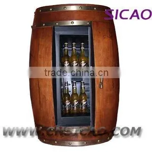 Wine Barrel Furniture, Wine Beer Barrel Fridge, Wood Electrical Appliance thumbnail-1